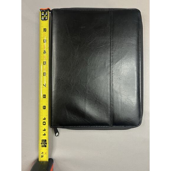 Black Faux Leather Tablet Case Stand 12” Diagonal Zip Around - Picture 7 of 10